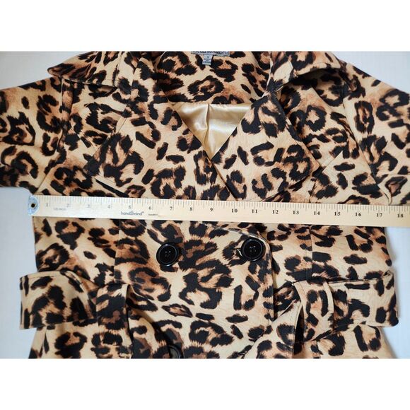 Mod Modele Leopard Print Pea Coat | Women's Size Small - Picture 6 of 10